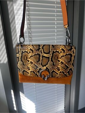 Rebecca Minkoff | Snake-Print and Tan Crossbody Bag - Women's Shoulder Bag